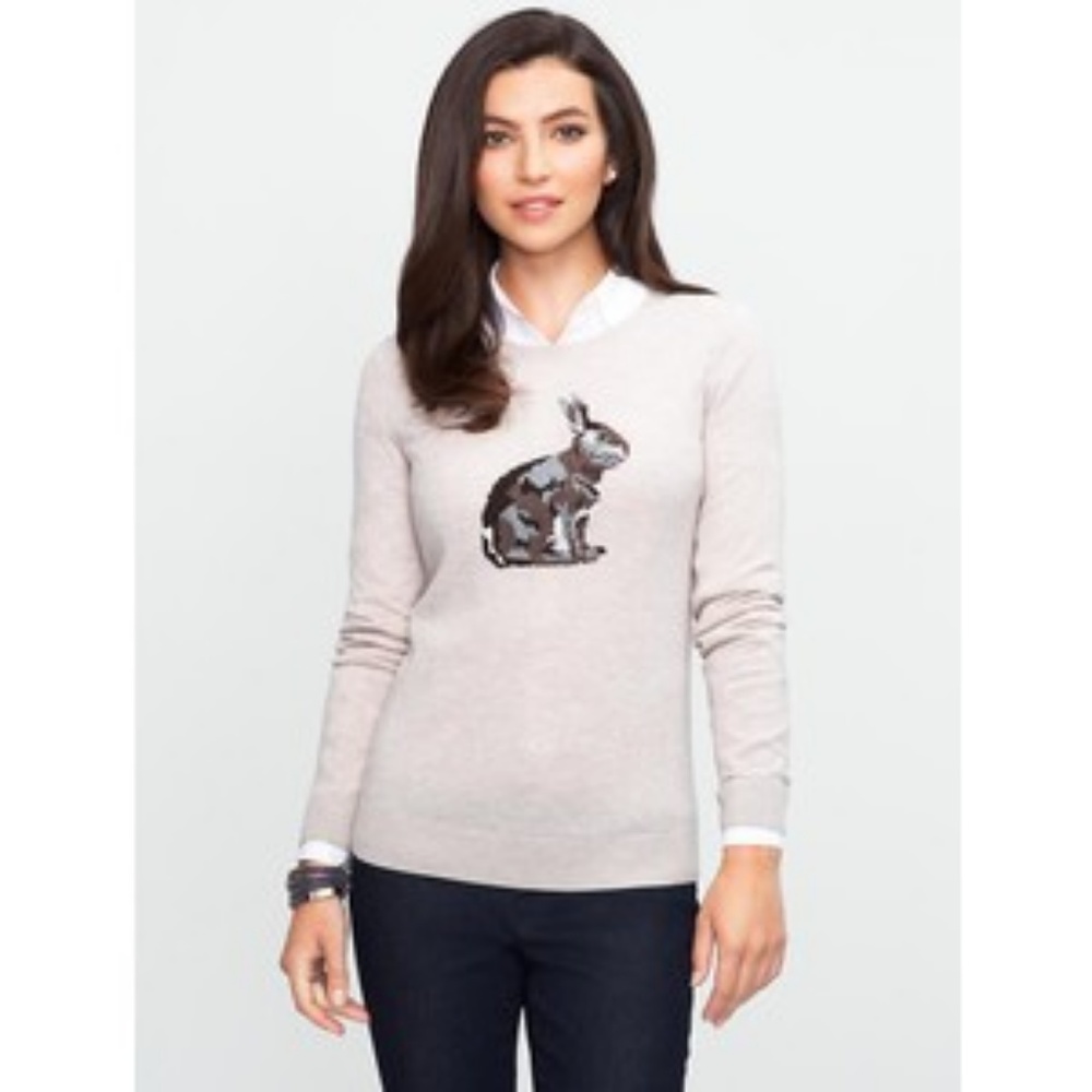 Talbots Cozy Bunny Sweater - Picture 2 of 7